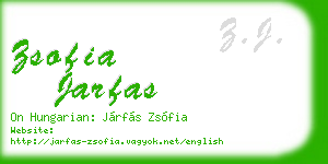 zsofia jarfas business card